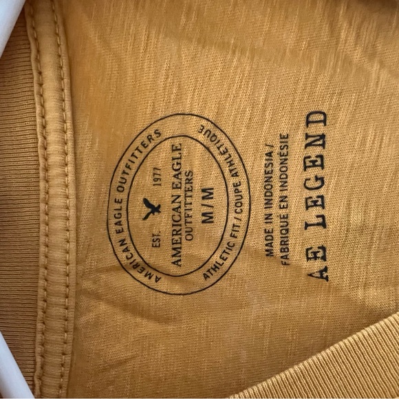 Mustard American Eagle V-Neck - Picture 2 of 3